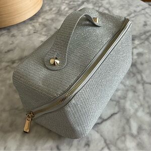 Elegant Silver Sparkly Cosmetics Bag
